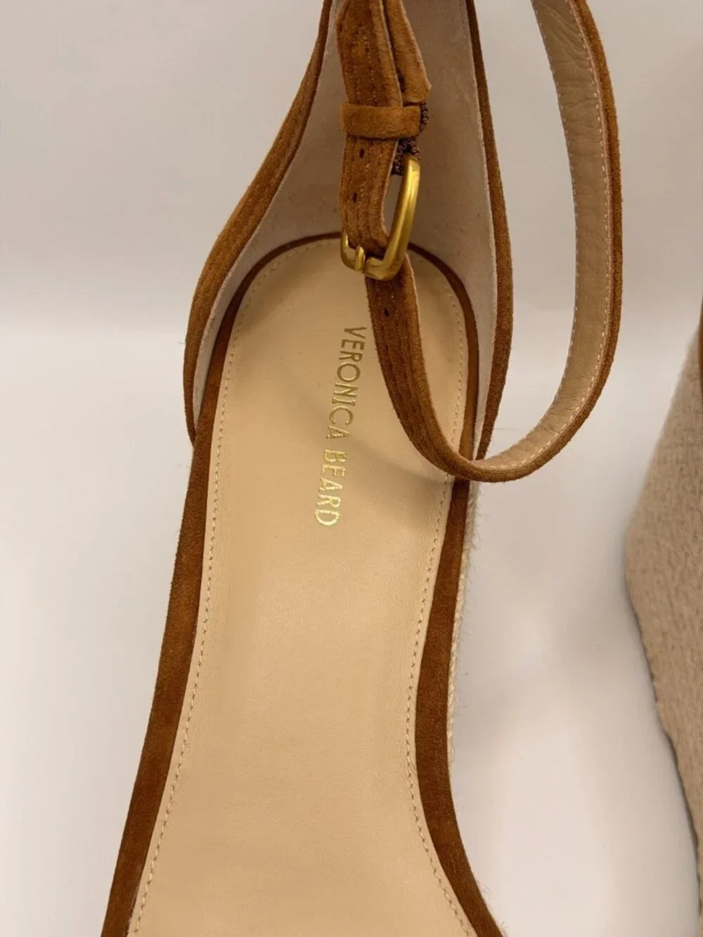 Veronica Beard Womens Gianna Suede Platform Wedge Espadrilles Sz 10.5 M